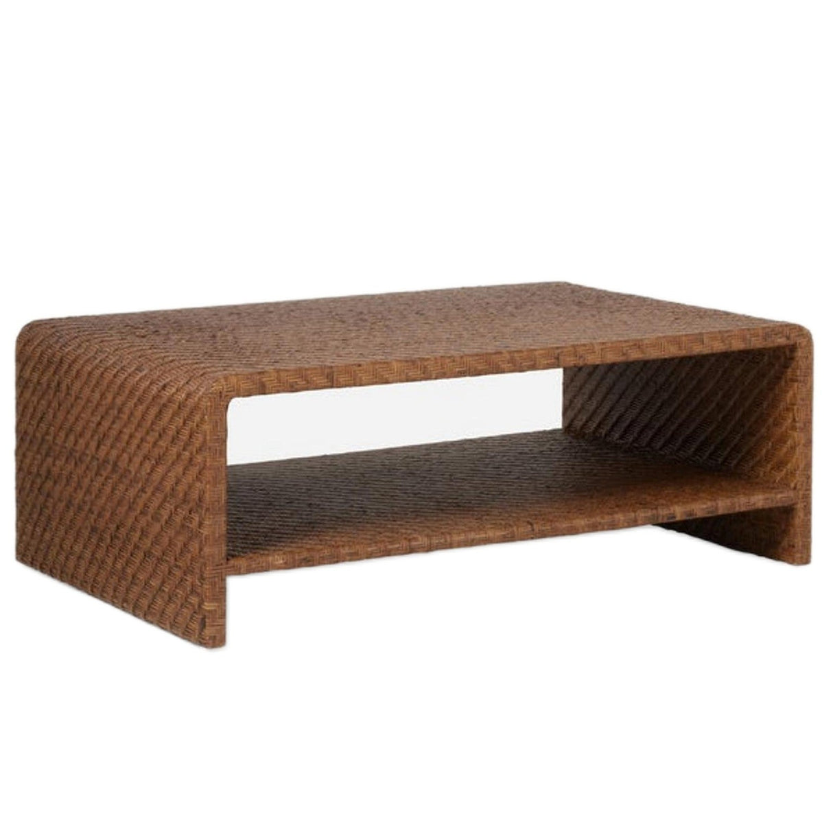 Lynette Coffee Table Wood and Rattan Coffee Table FURLYNETTCF4848DK