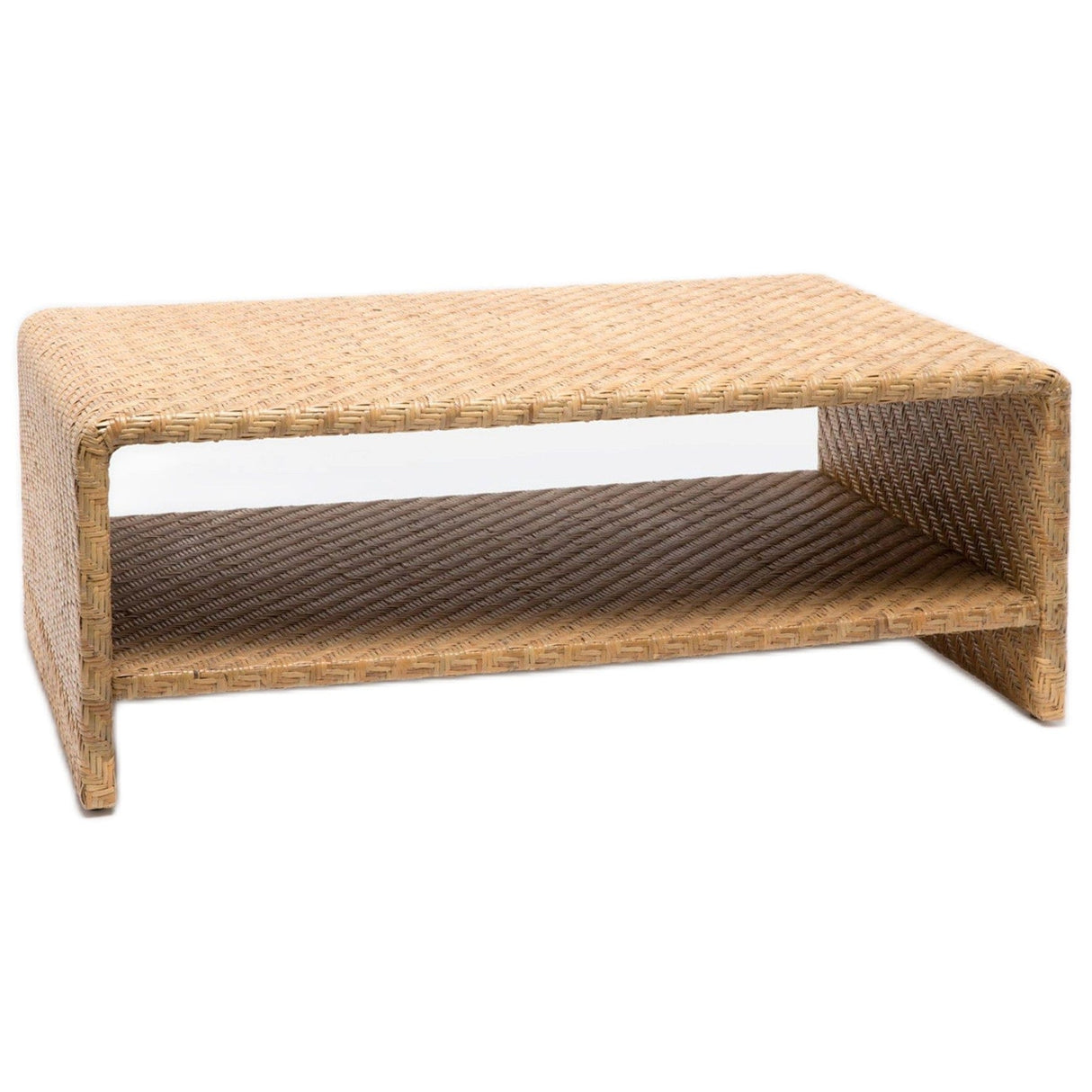 Lynette Coffee Table Wood and Rattan Coffee Table FURLYNETTCF4848NT