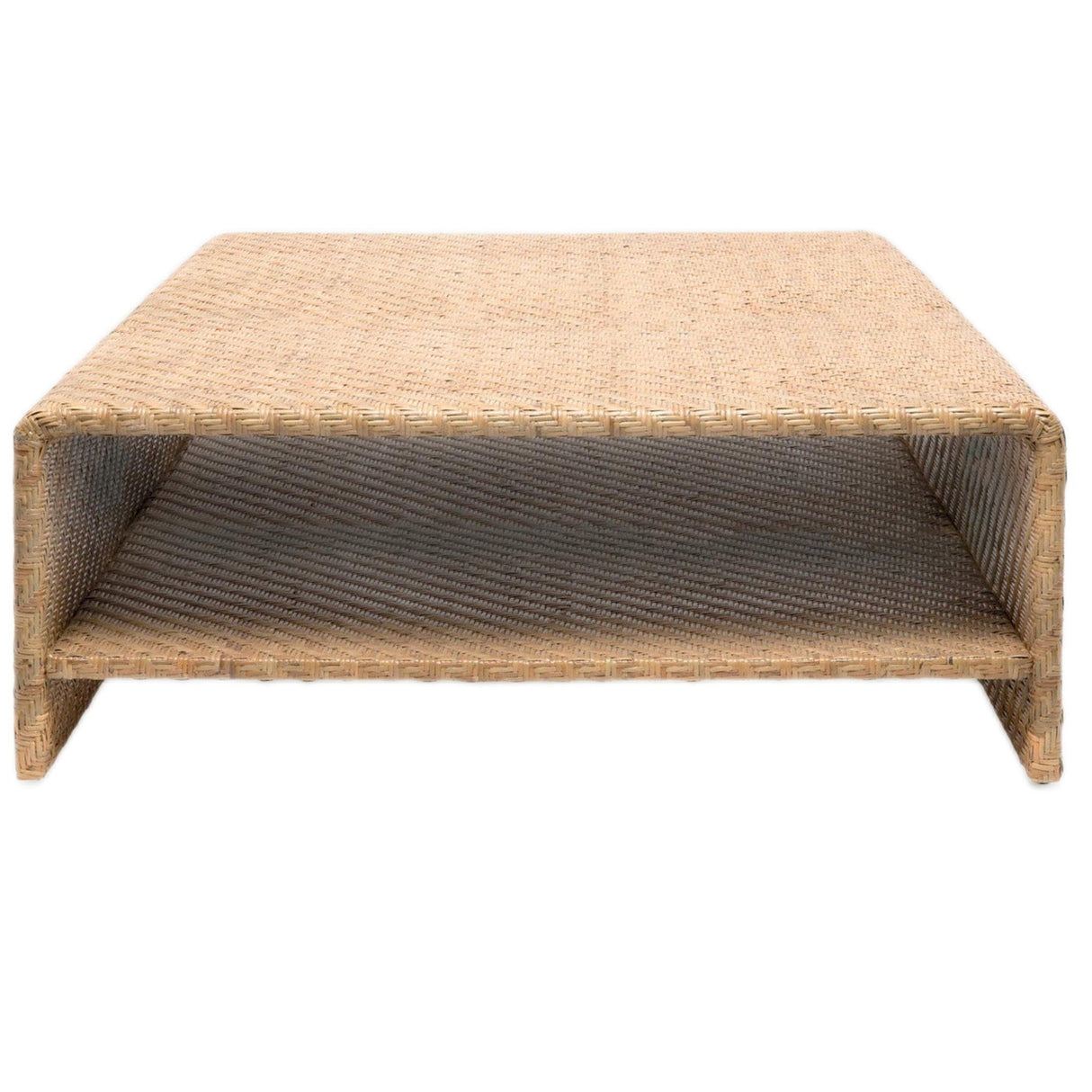 Lynette Coffee Table Wood and Rattan Coffee Table FURLYNETTCF4848NT