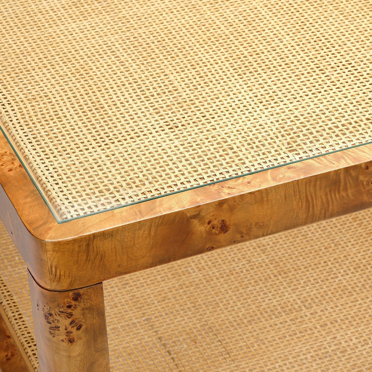 Made Goods Amara Coffee Table Wood and Rattan Coffee Table