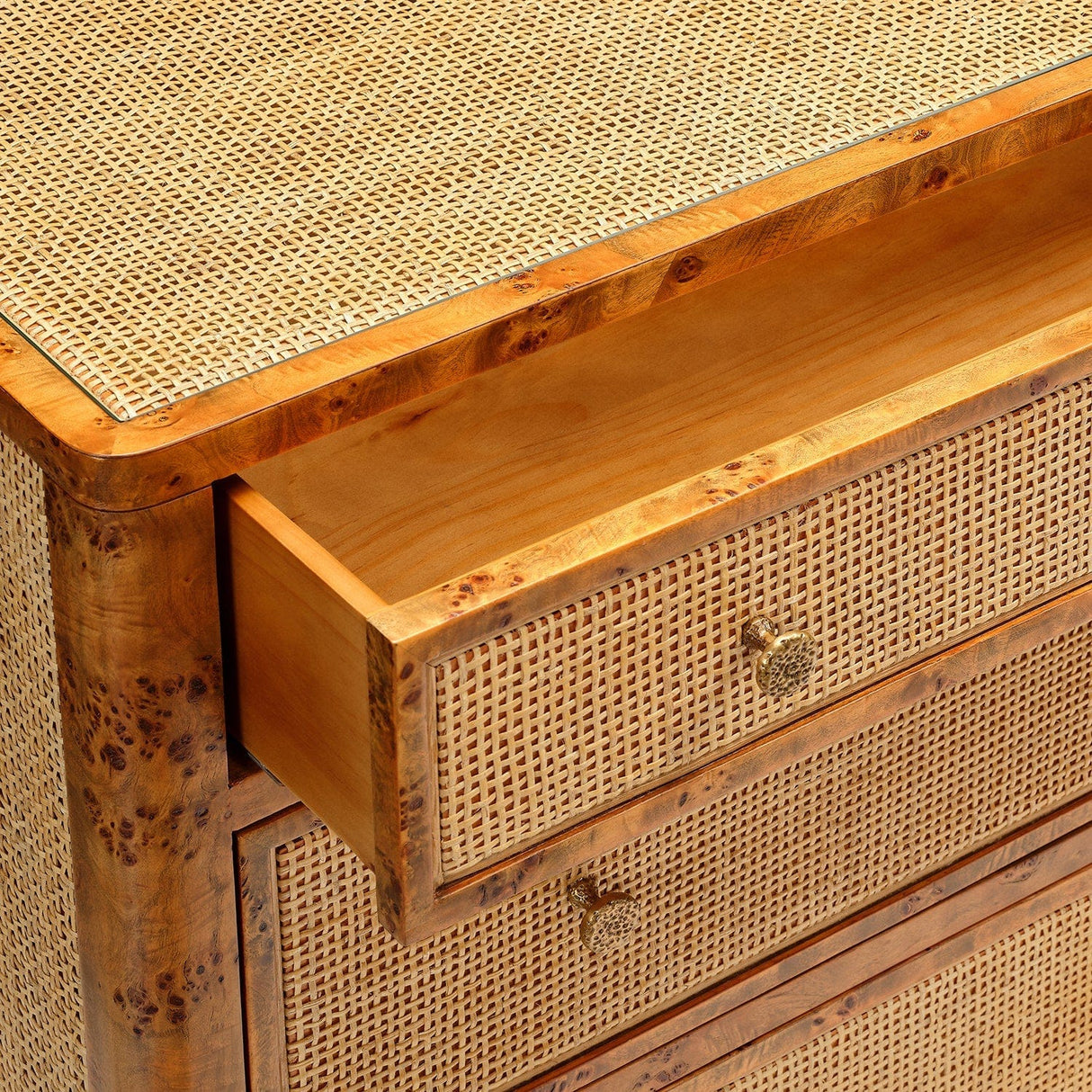 Made Goods Amara Dresser Burl Wood Dresser