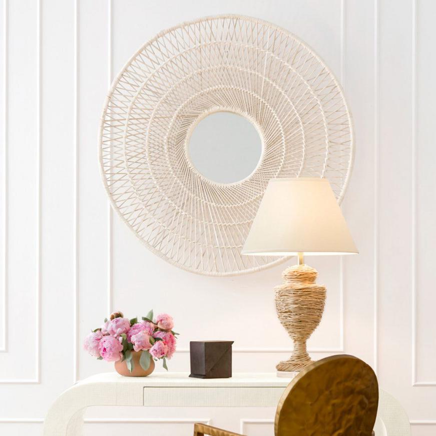 Saffron Mirror Round + Oval Mirrors MIRSAFFRO0045WH