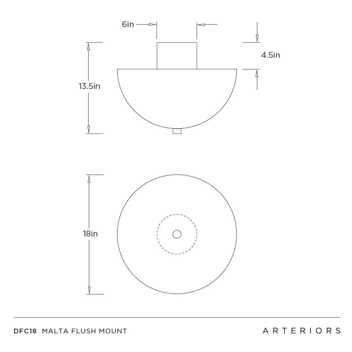 Malta Flush Mount Flush Mount DFC18
