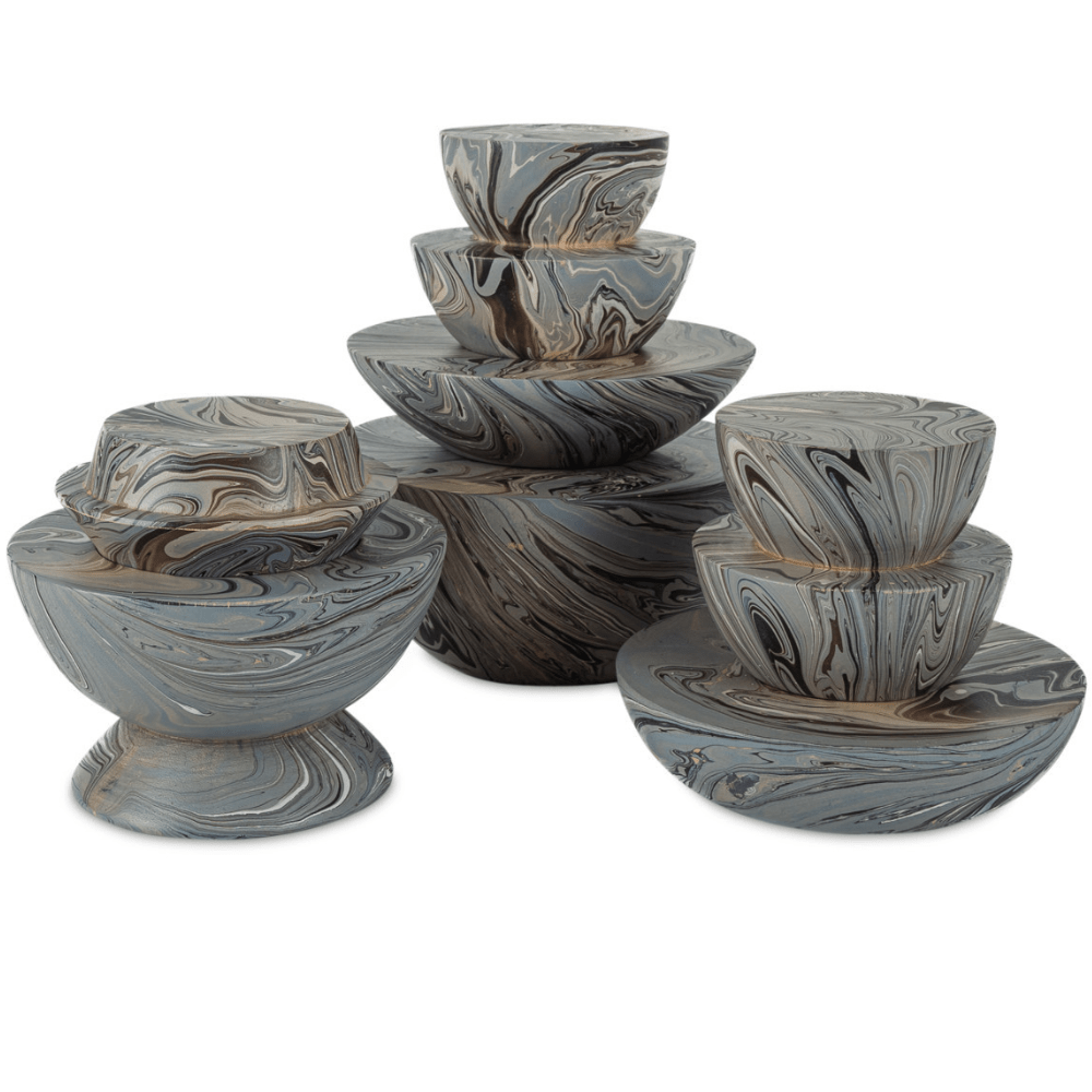 Marbleized Stacking Box (Set of 3) Decor 1200-1049 00633306063280
