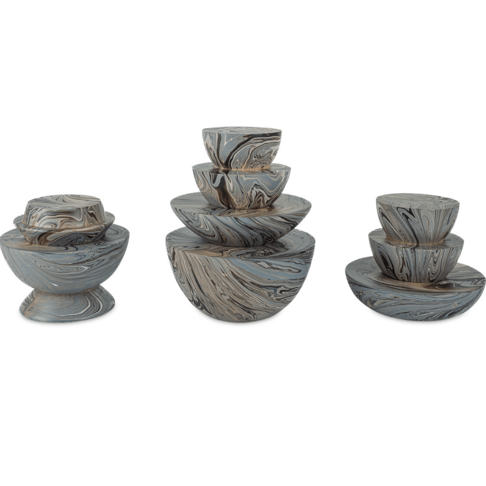 Marbleized Stacking Box (Set of 3) Decor 1200-1049 00633306063280