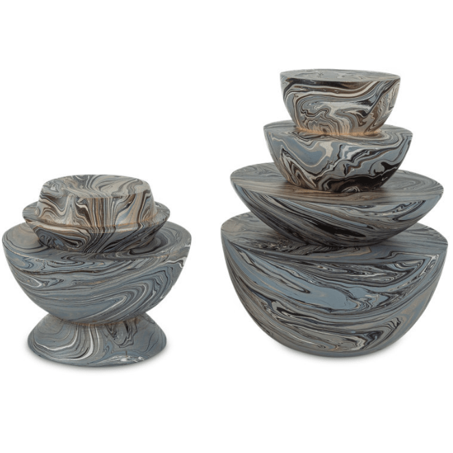 Marbleized Stacking Box (Set of 3) Decor 1200-1049 00633306063280