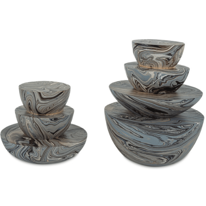 Marbleized Stacking Box (Set of 3) Decor 1200-1049 00633306063280
