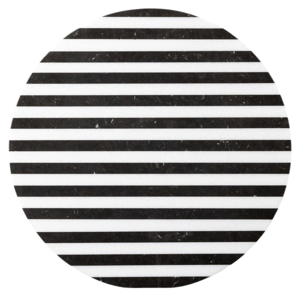 Marceau Black/White Striped Lazy Susan Kitchen Accessory