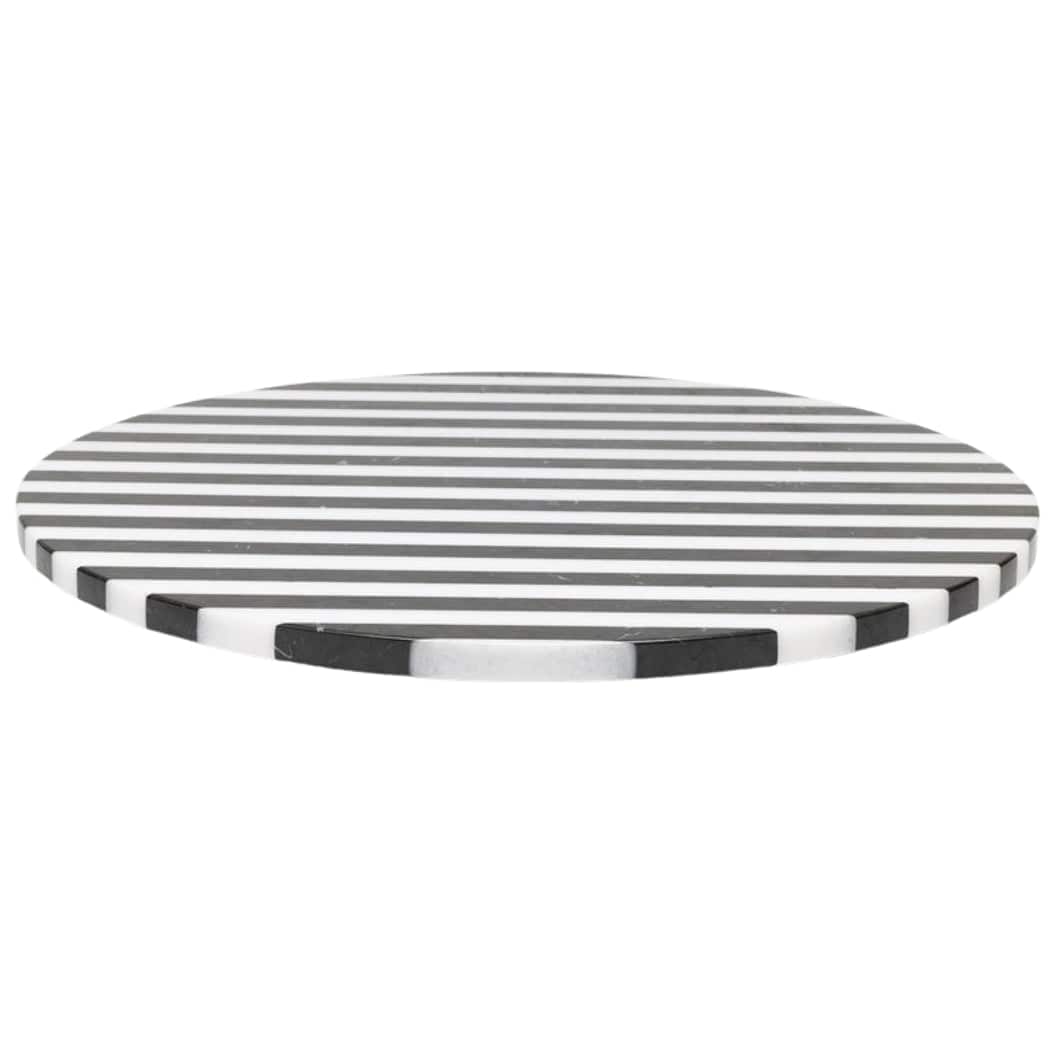 Marceau Black/White Striped Lazy Susan Kitchen Accessory BP006053 08415971058943