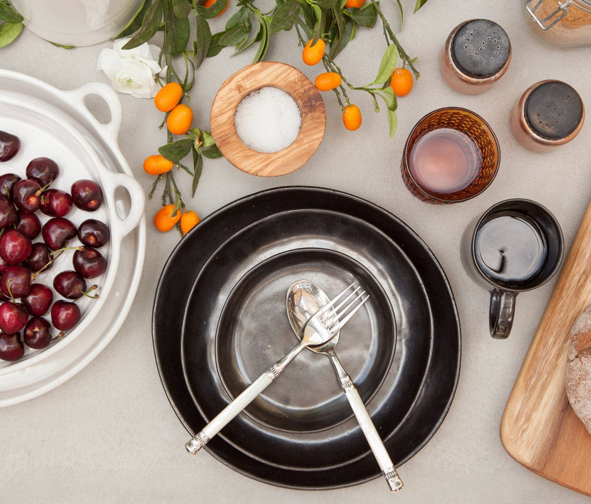 Marcus Black Glaze Dinnerware (Pack of 4) Dinnerware