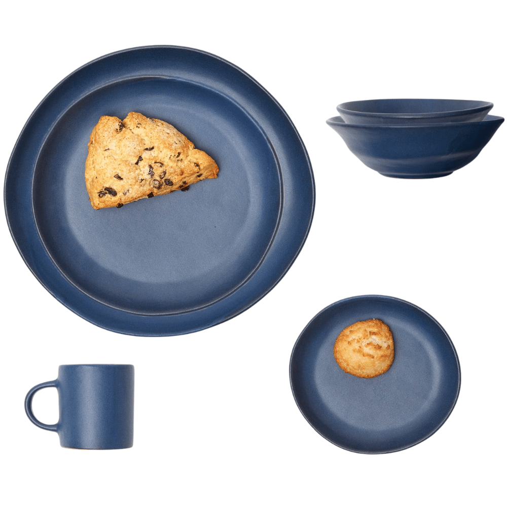 Marcus Matte Navy Dinnerware (Pack of 4) Dinnerware