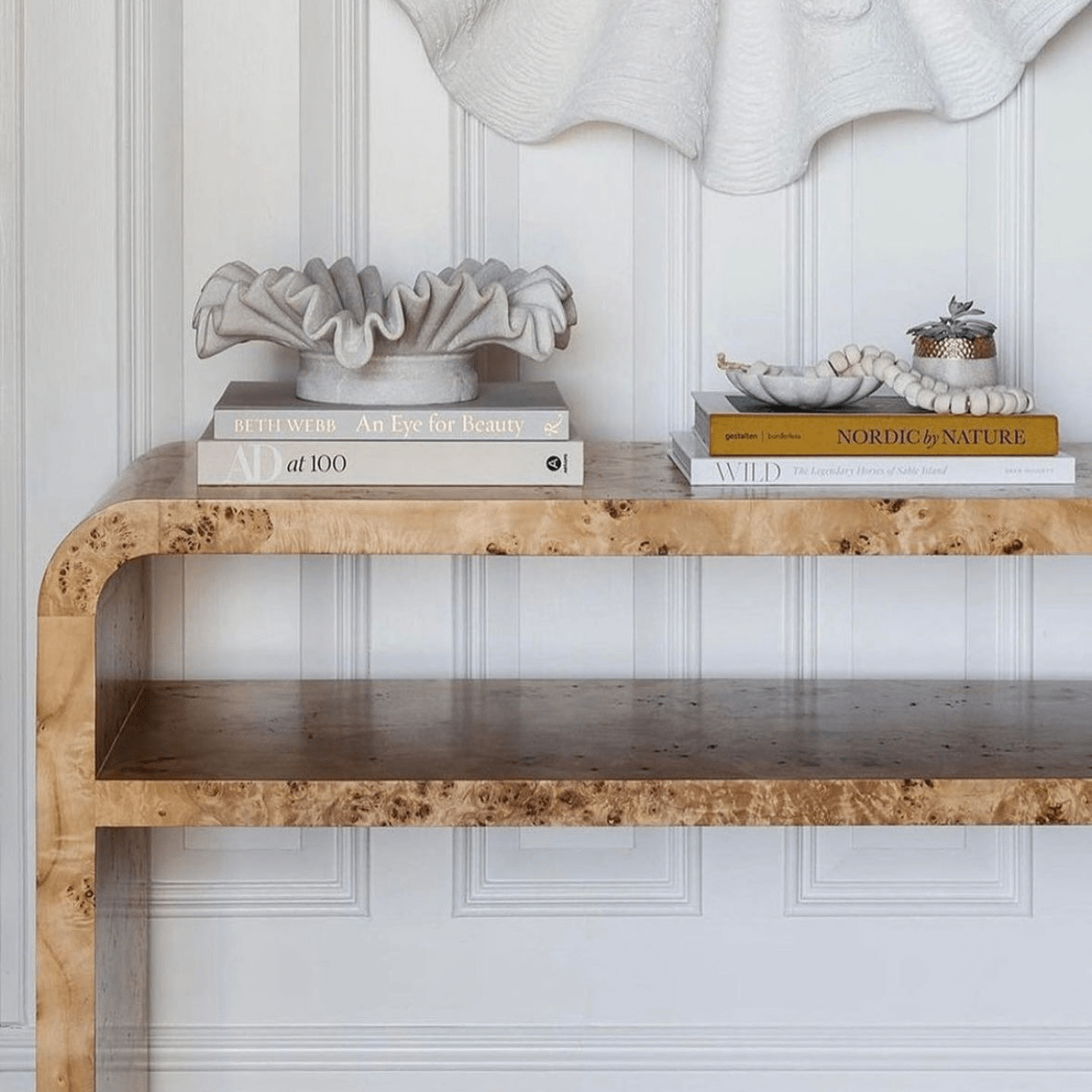 Marshall Console - Burl Wood Accent Furniture MARSHALL BW 607629022644