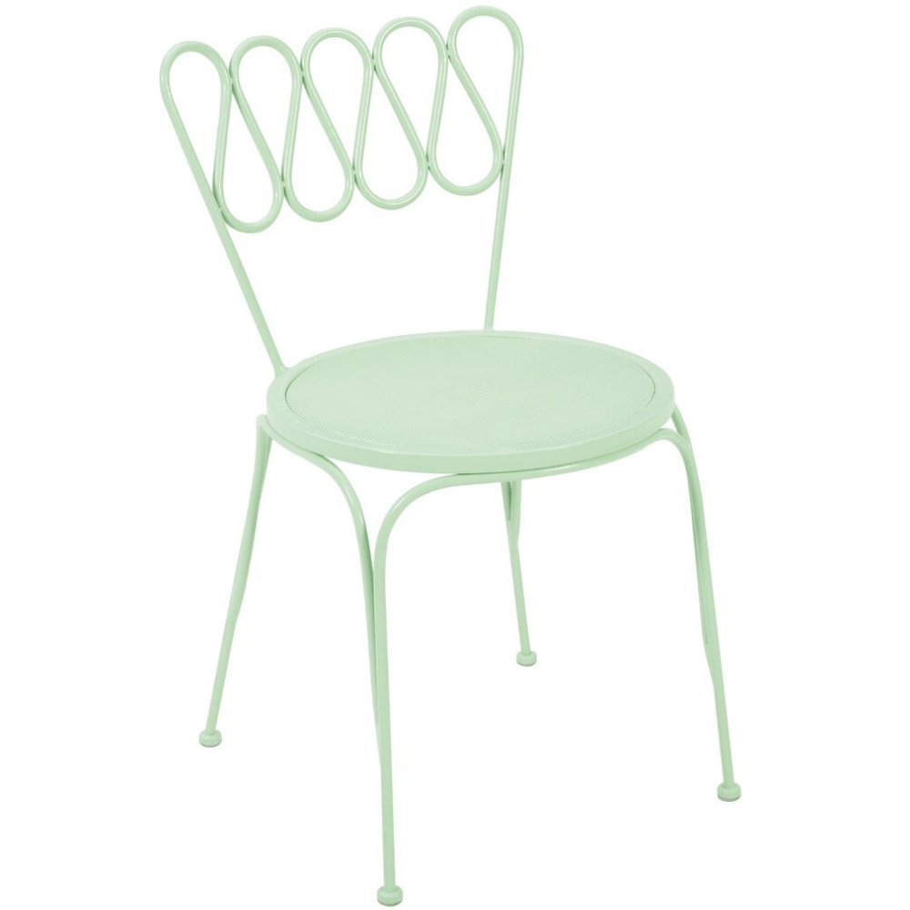 Marta Wrought Iron Outdoor Chair Chair