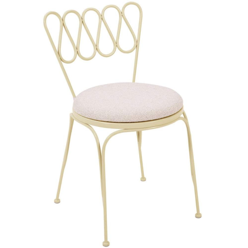 Marta Wrought Iron Outdoor Chair Chair