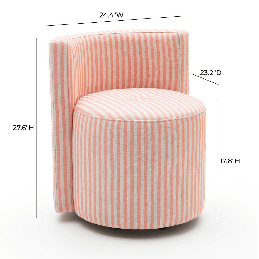 Melissa Striped Rolling Desk Chair Desk Chairs