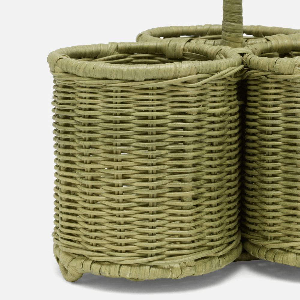 Micaela Rattan Wine Caddy Serveware
