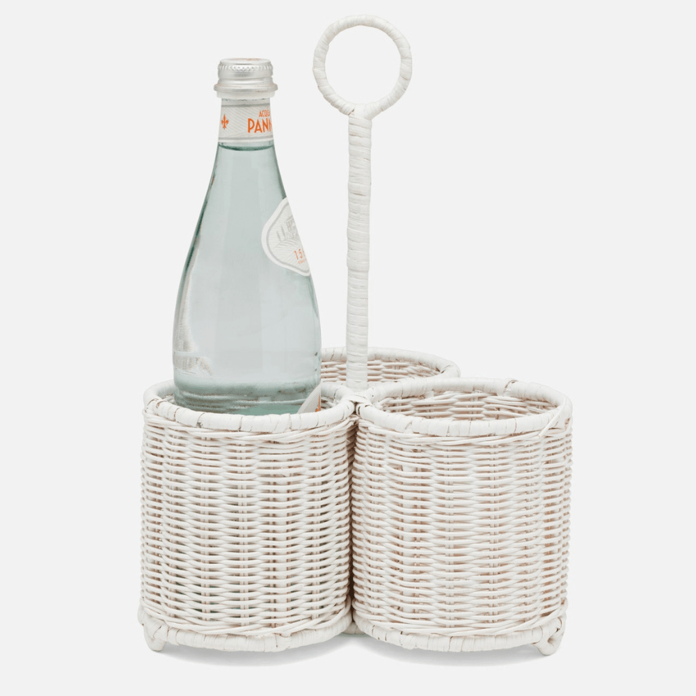 Micaela Rattan Wine Caddy Serveware