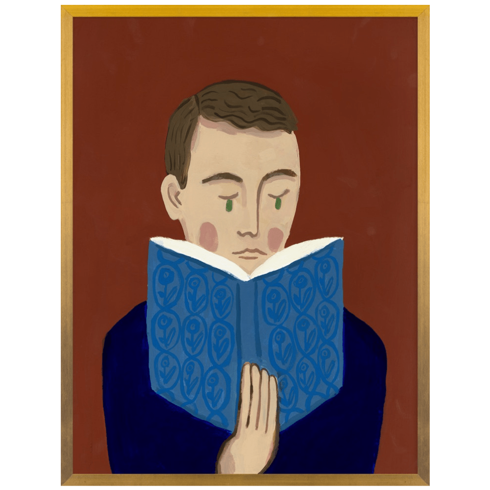 Michael Doyle Pretending to Read Wall Art 127635_C_18x14_Go