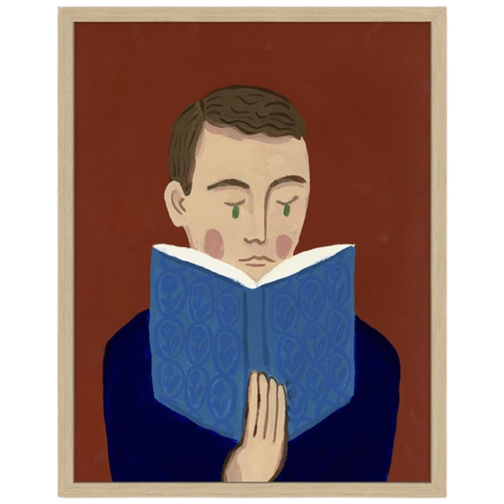 Michael Doyle Pretending to Read Wall Art 127635_P_24x19_O