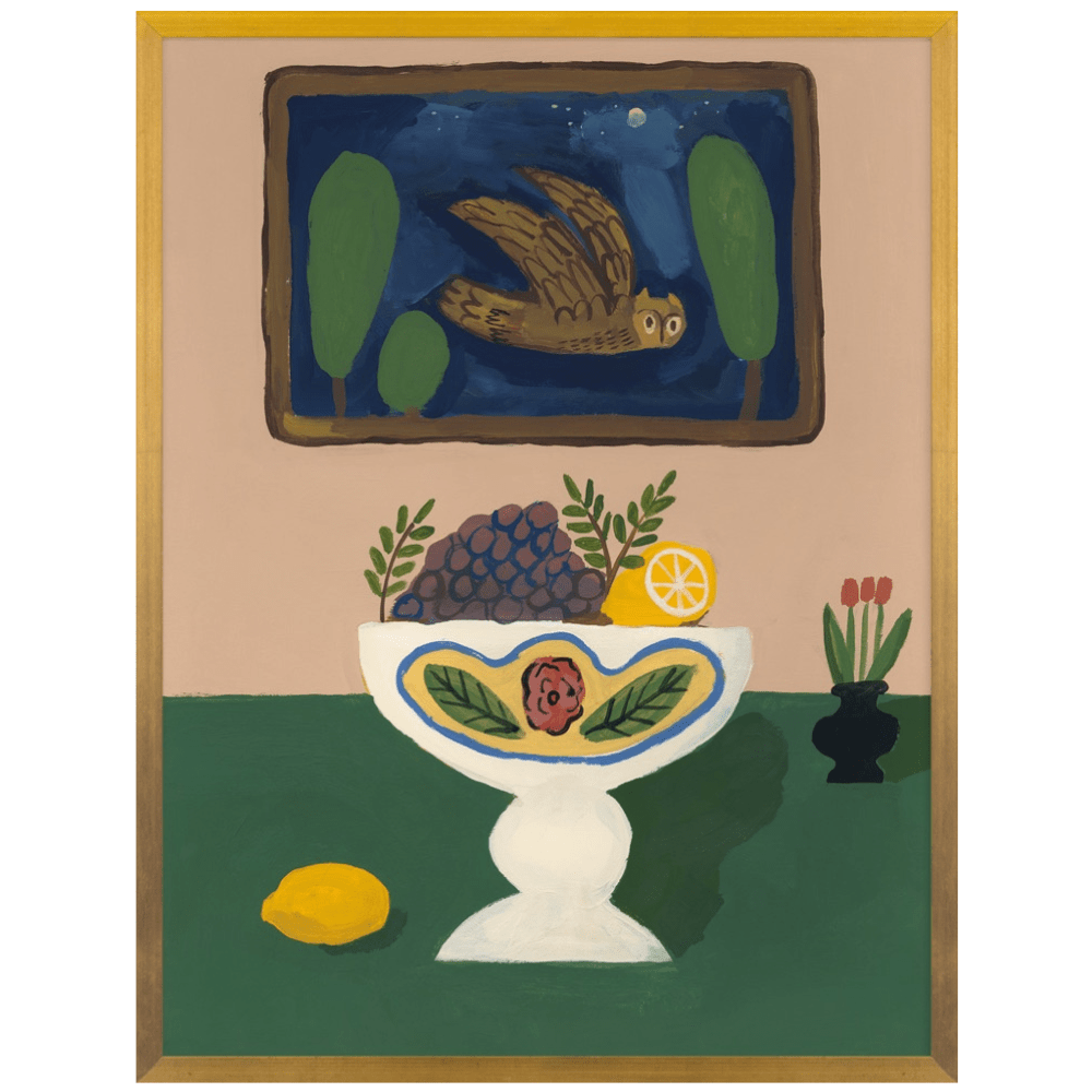 Michael Doyle Still Life With Owl Wall Art 129803_C_18x14_Go