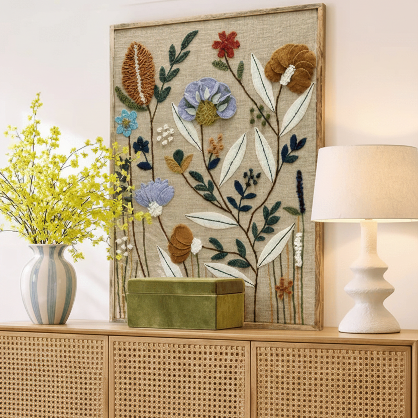 Murra "Sprout" Embroidered Wall Art Wall Art