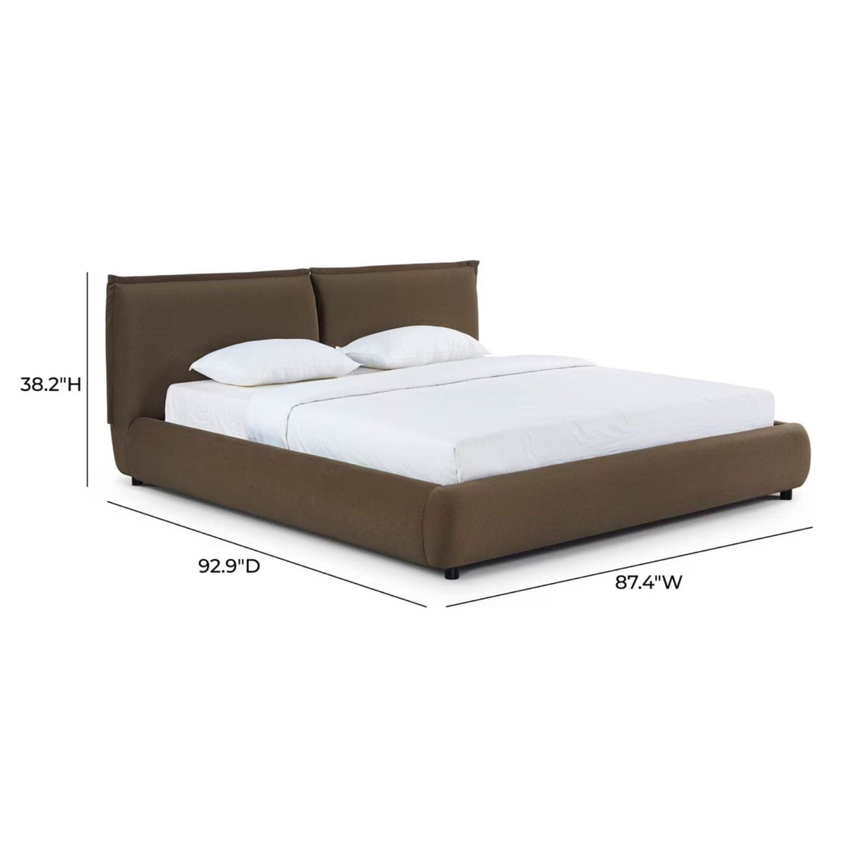 Murray Faux Mohair Velvet Bed Bed