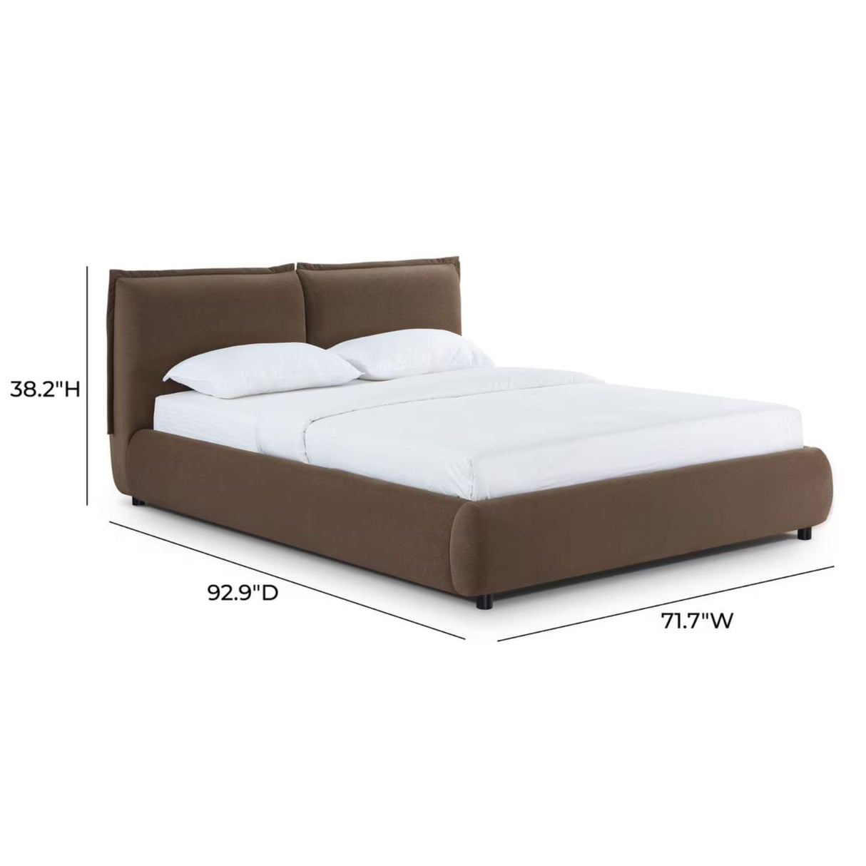 Murray Faux Mohair Velvet Bed Bed