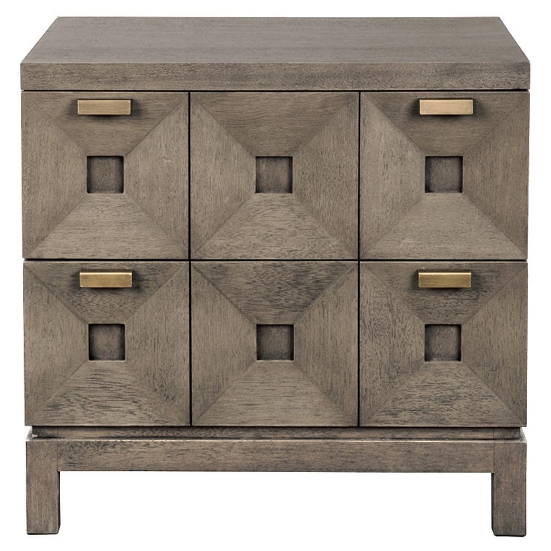 Musashi 2 Drawer Nightstands + Bedside Tables GCON458GEW-1 00842449139602