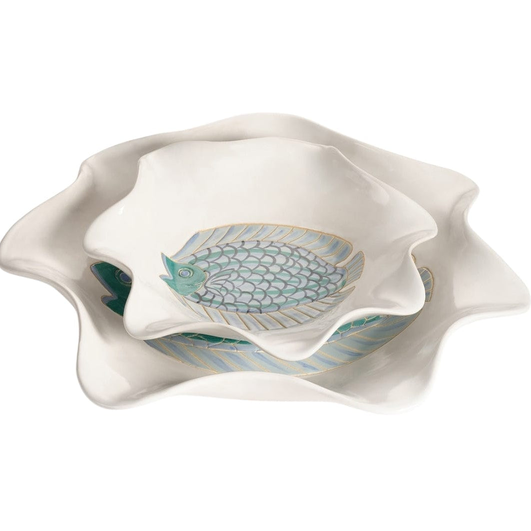 Nala Bowl Set (Set of 2) Centerpiece + Accent Bowls OBJNALABWWHAQ