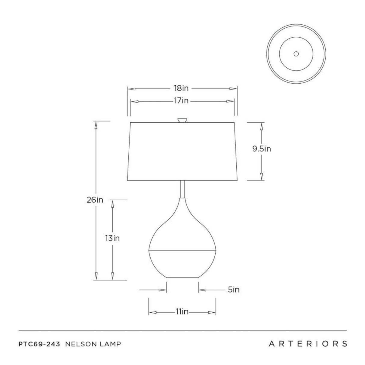 Nelson Lamp Table + Desk Lamps PTC69-243
