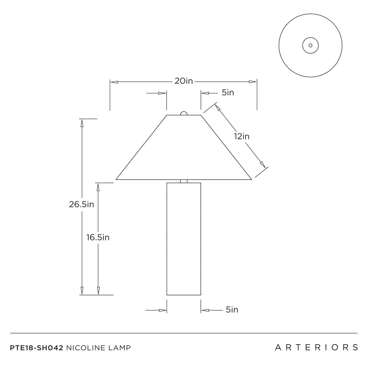 Nicoline Lamp Table + Desk Lamps PTE18-SH042