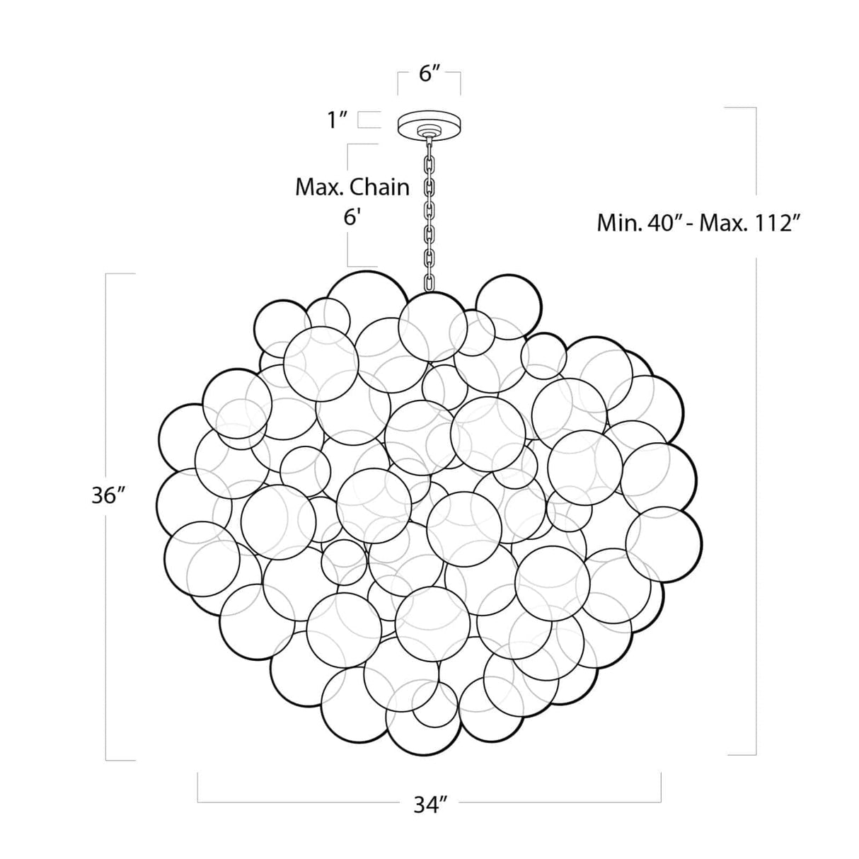 Nimbus Glass Chandelier Chandelier 16-1202 844717092367