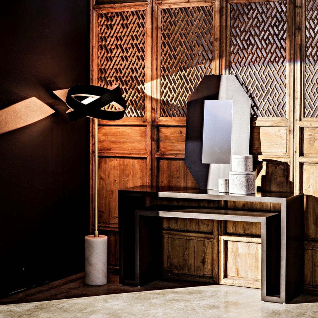 Noir Caine Console Wooden Console Table