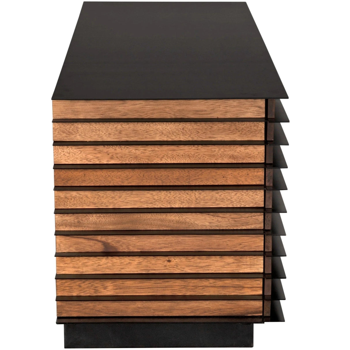 Noir Elevation Sideboard, Dark Walnut with Steel GCON347DW