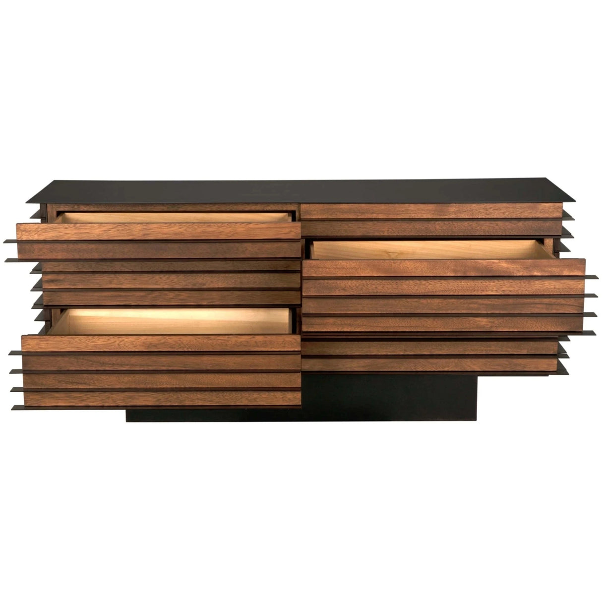 Noir Elevation Sideboard, Dark Walnut with Steel GCON347DW