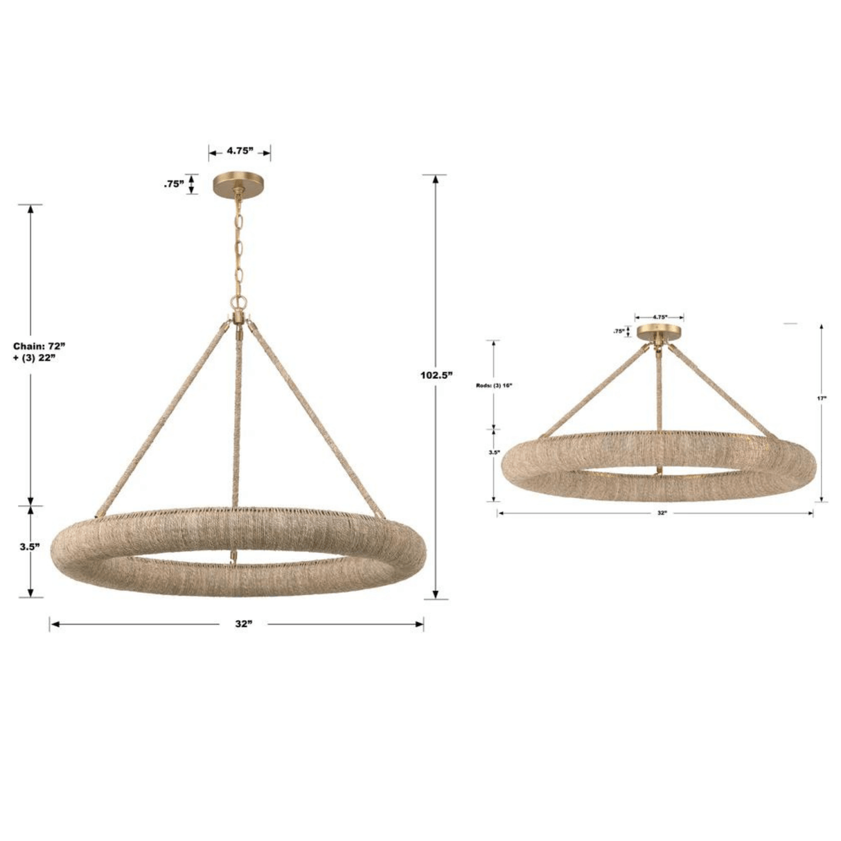 Oakley Integrated LED Chandelier