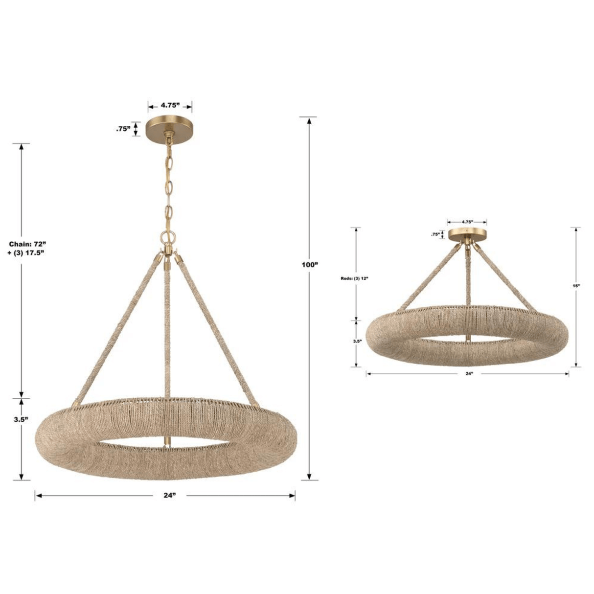 Oakley Integrated LED Chandelier