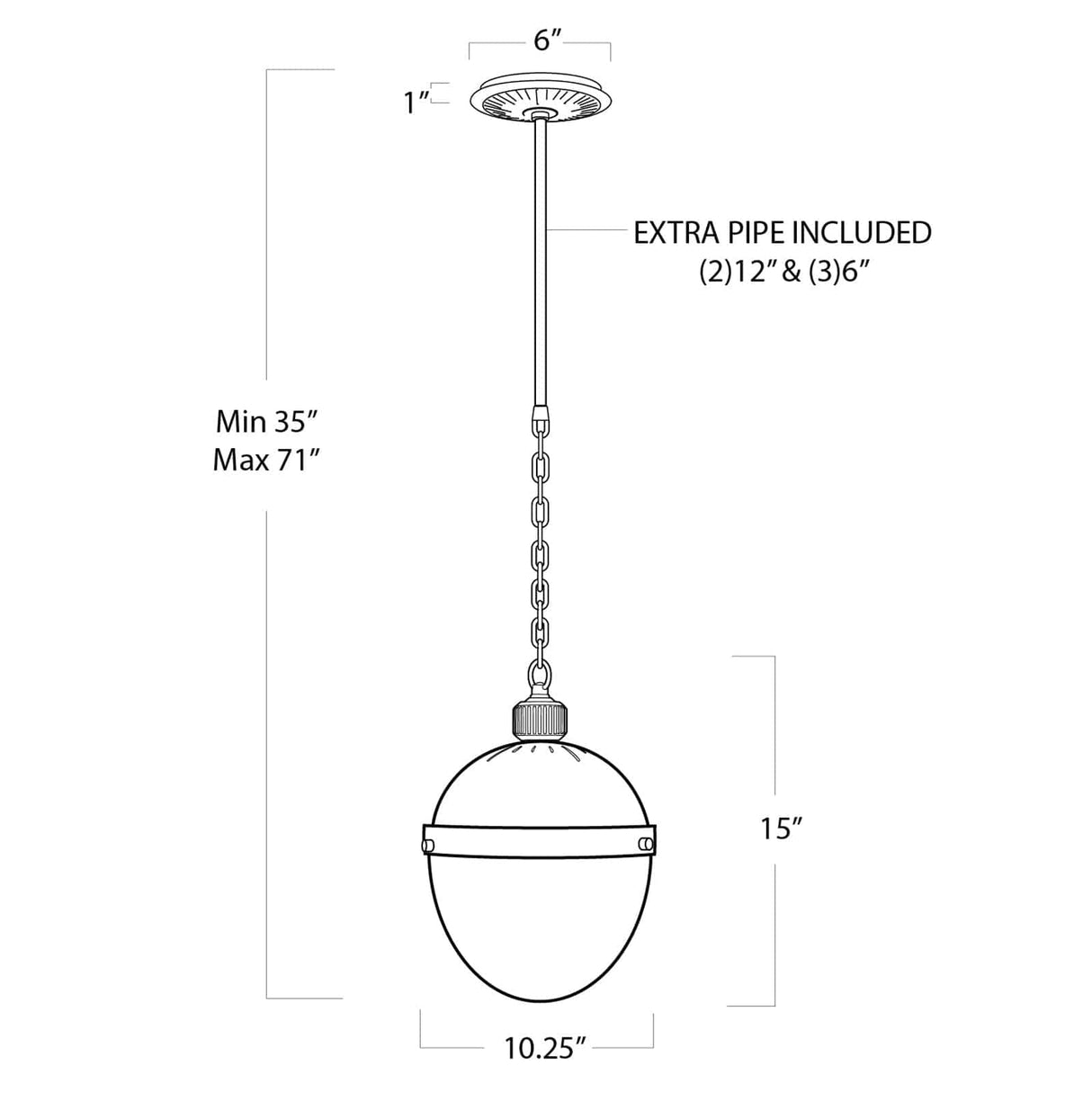Otis Pendant - Blackened Brass & Natural Brass Pendant Lighting