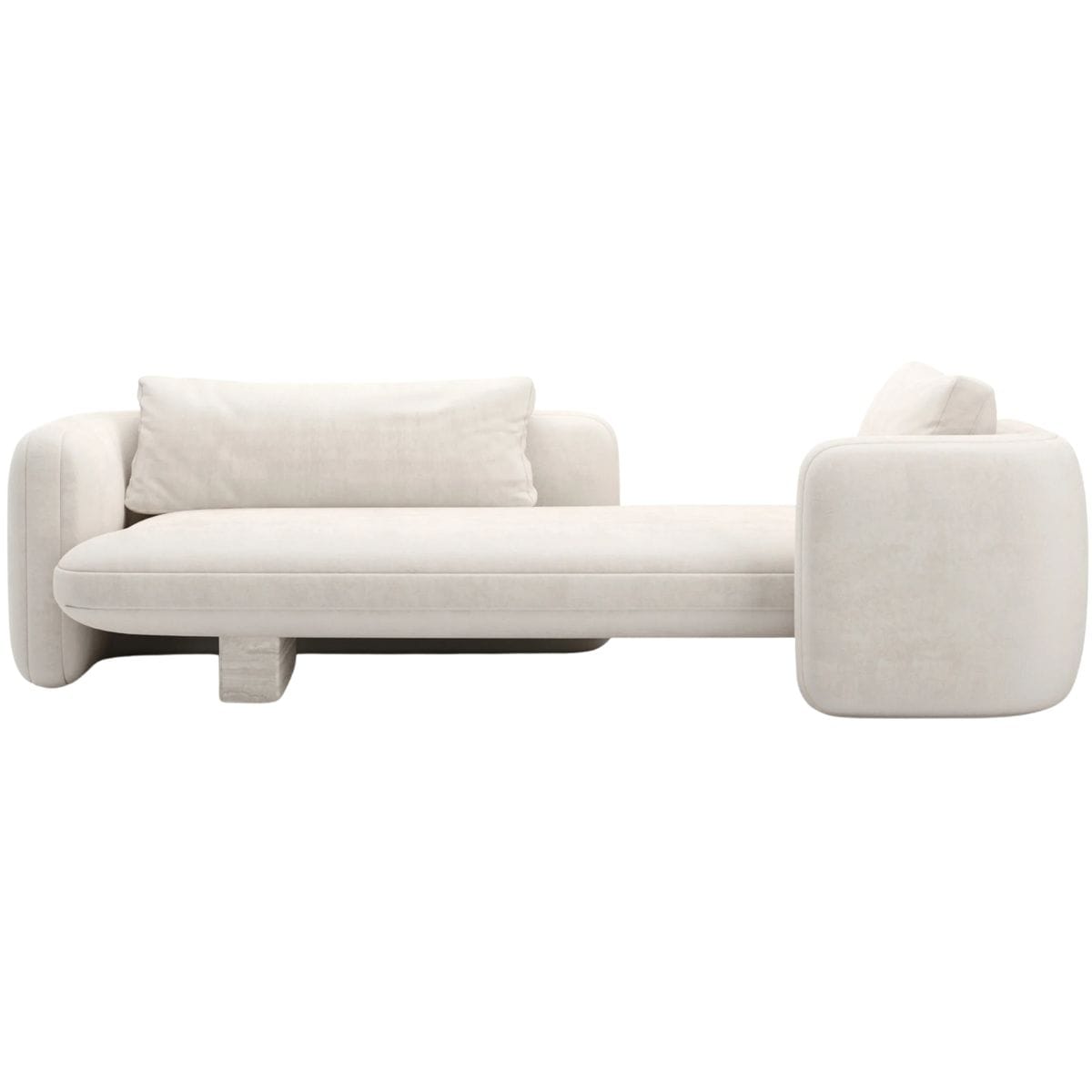 Overlap Bedroom Chaise Beds + Headboards UPH-425V-072-B 662896061956