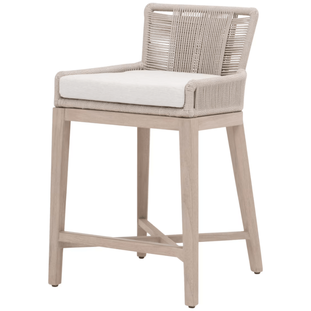 Overlay Outdoor Counter Stool Outdoor Furniture 6859CS.OYS/WHT/W-ET 842279146283