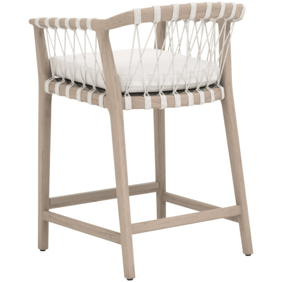 Pacific Outdoor Counter Stool Bar + Counter Stools 6800CS.WHT/WHT/W-ET 842279146016
