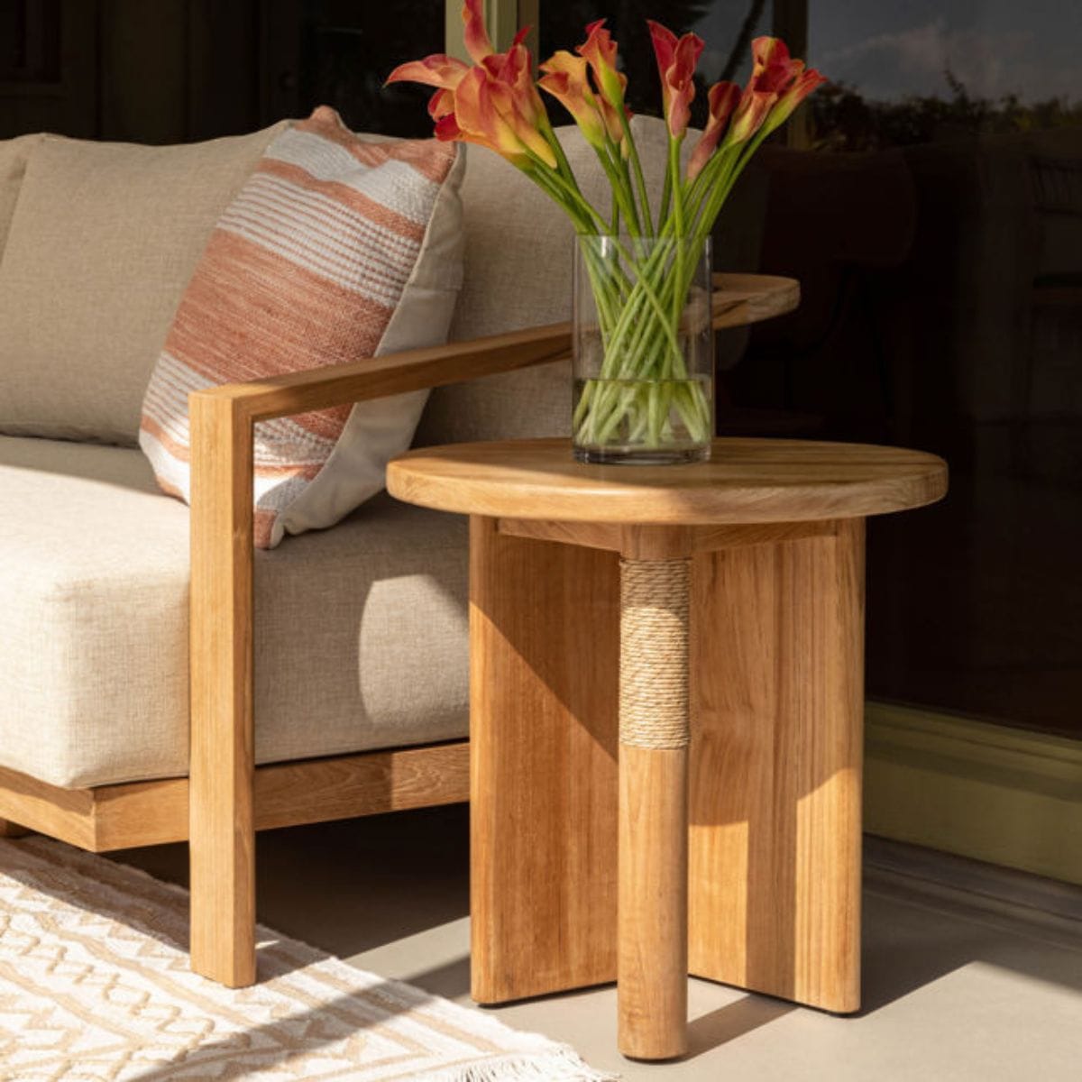 Phaedra Indoor/Outdoor Side Table Outdoor Side Tables DOV10005-NATL