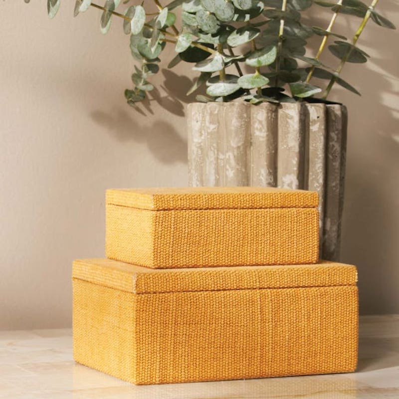 Pigeon & Poodle Blarney Jute Box (Set of 2) Pillow & Decor