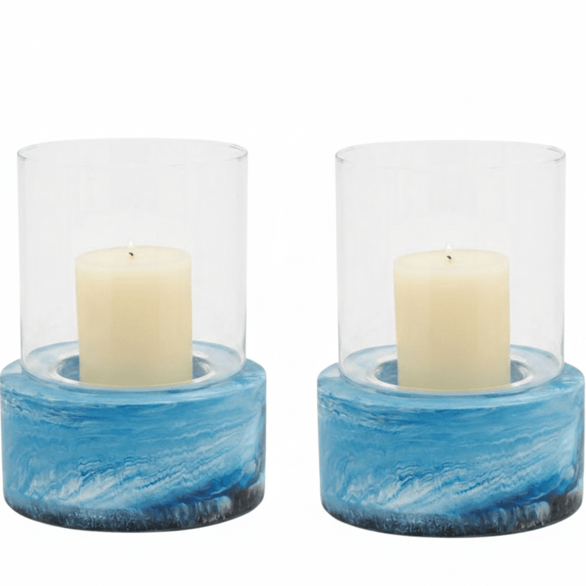 Milo Hurricane Set Candleholders 06MILO-BL-SMHC 08415971608643