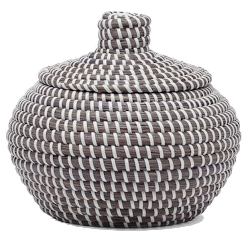 Pigeon & Poodle Roslyn Round Basket Set Pillow & Decor