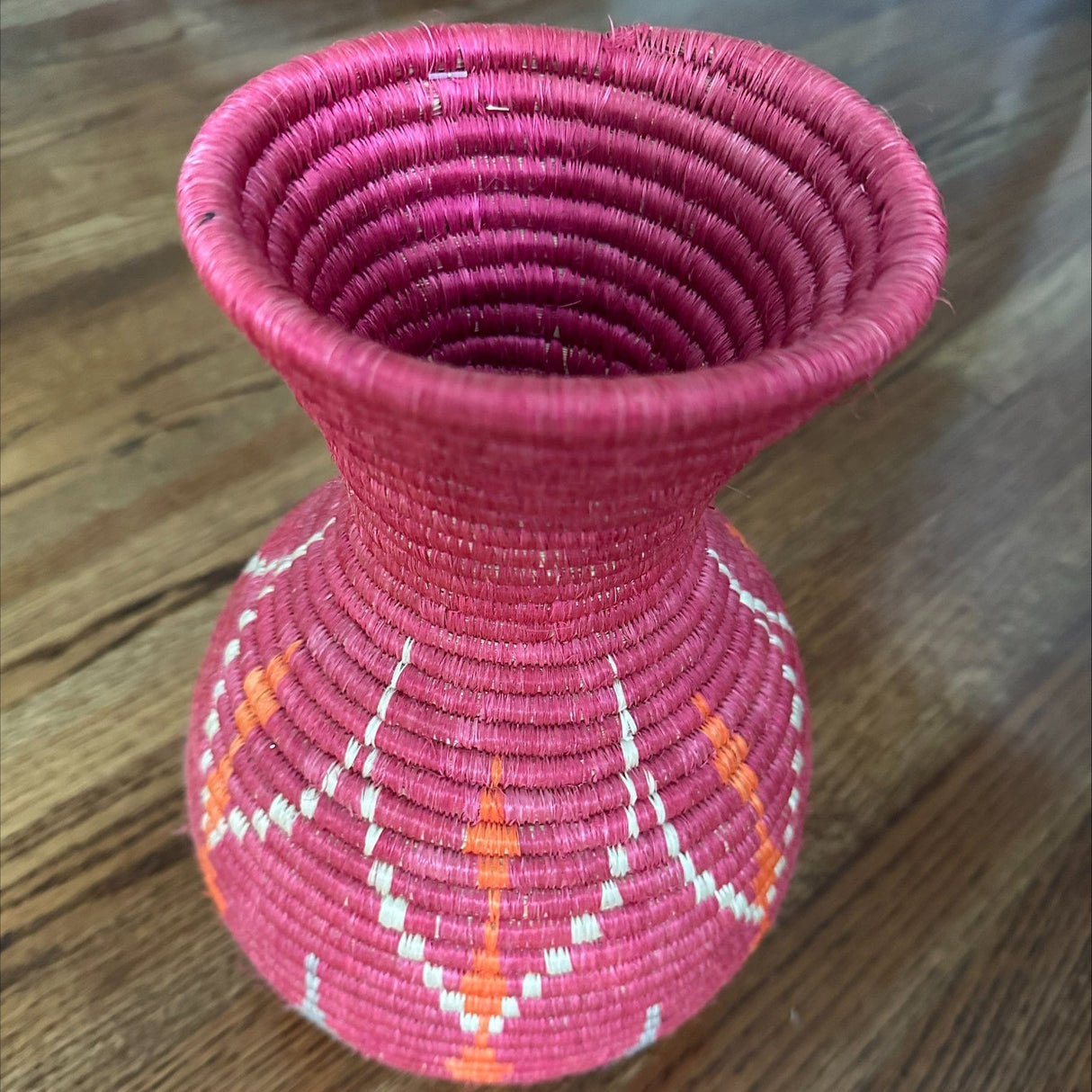 Vivid Viola Plumped Woven Vase