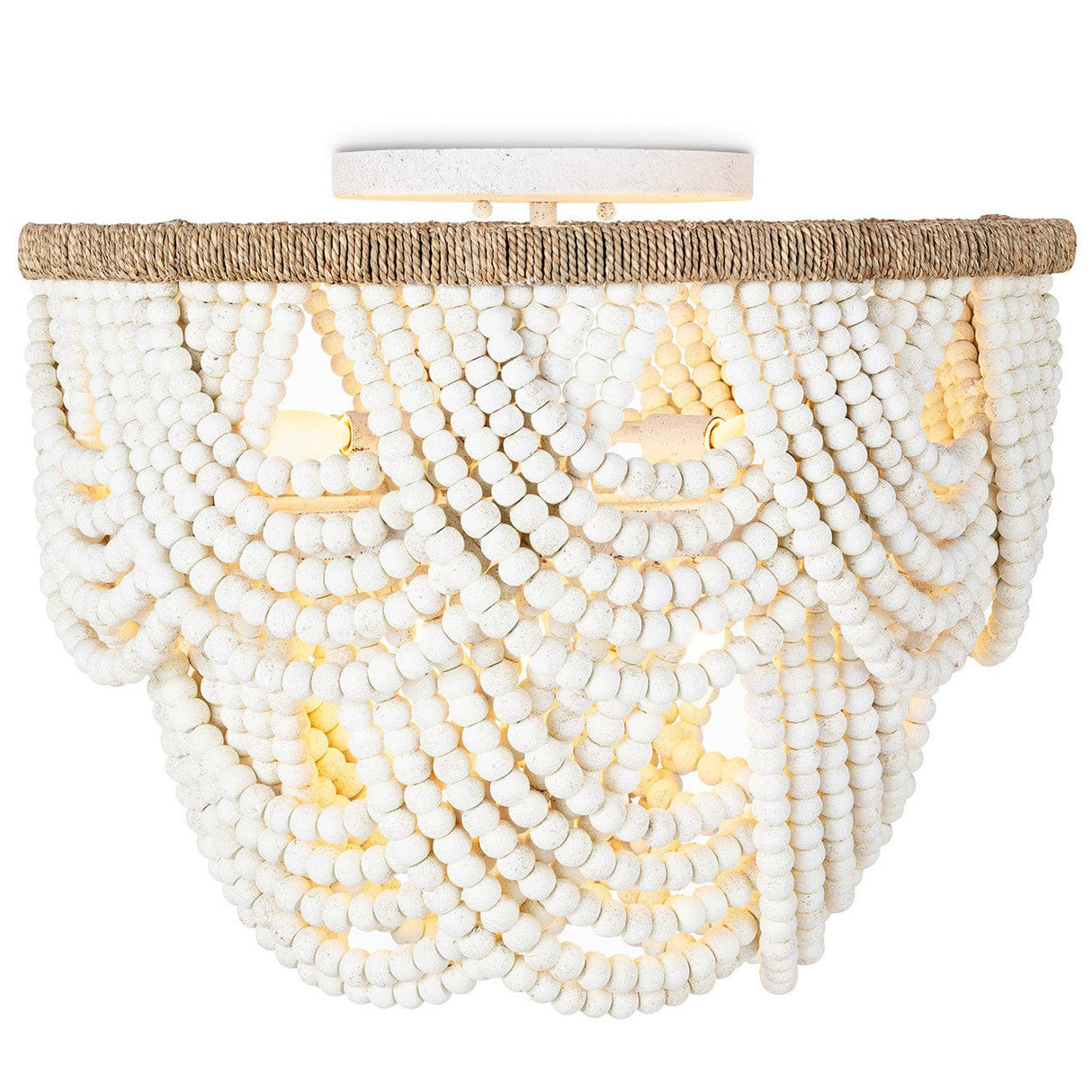 Regina Andrew Ombre Wood Flush Mount Lighting regina-andrew-16-1374WT 844717036309