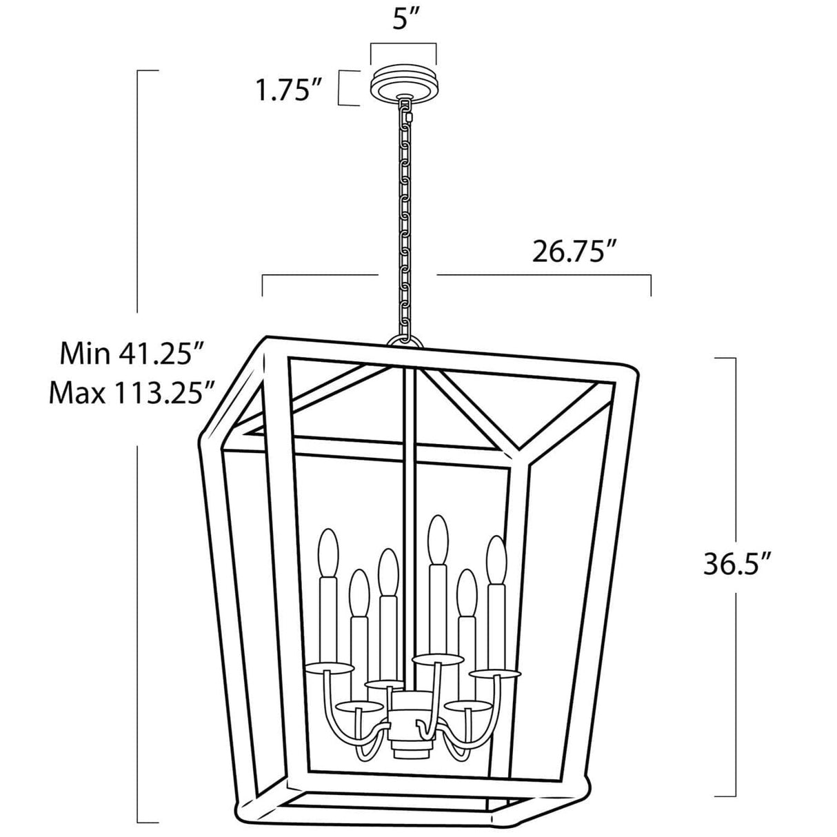 Regina Andrew Southern Living Luella Lantern Chandeliers