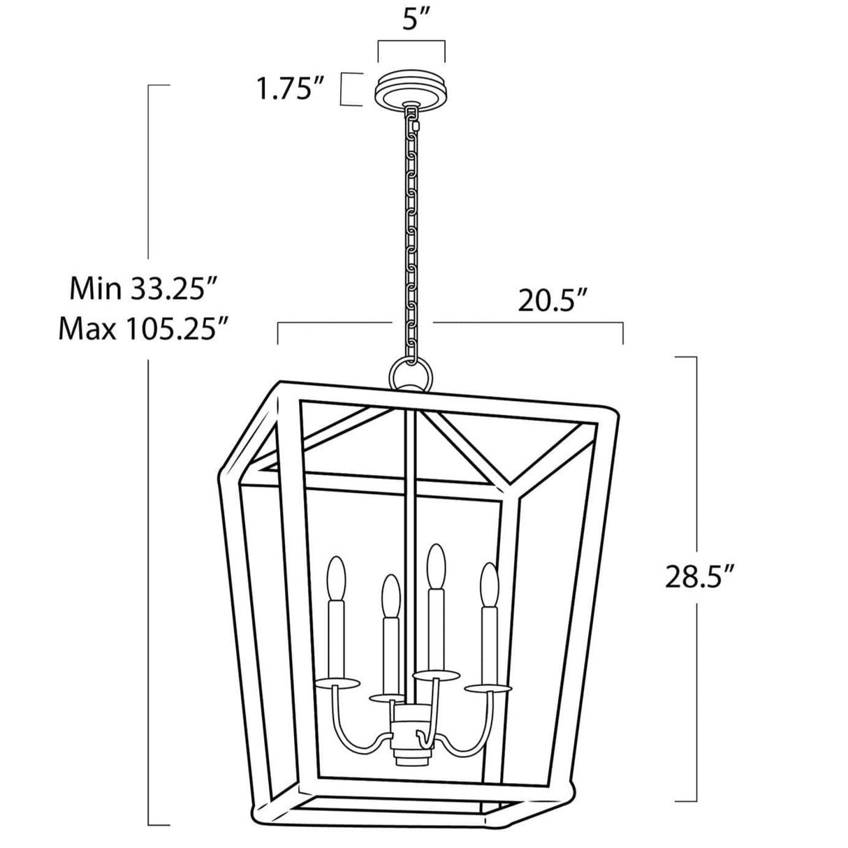 Regina Andrew Southern Living Luella Lantern Medium Chandeliers regina-andrew-16-1450