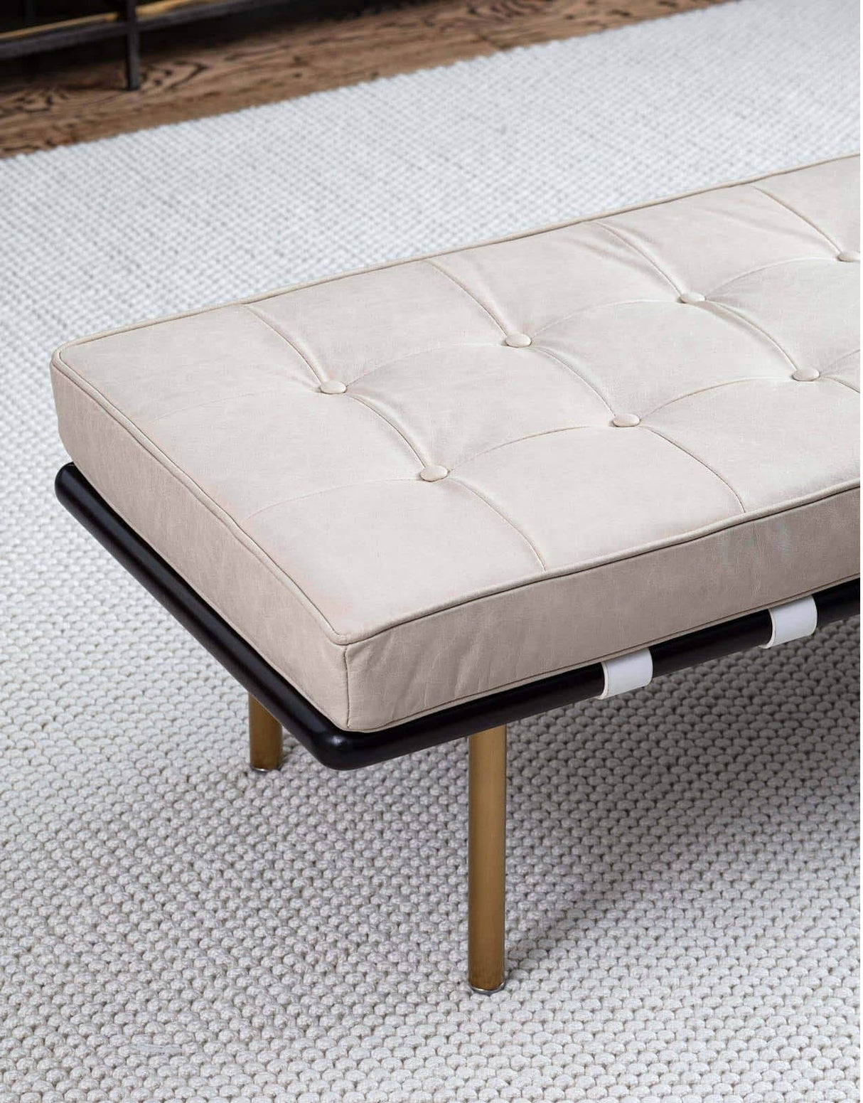Regina Andrew Tufted Gallery Bench - Cappuccino Furniture regina-andrew-32-1007WT 844717095627